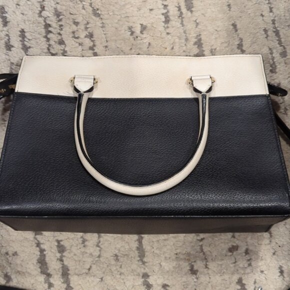 Kate Spade Combo Grove Street Caley Satchel Purse & Wallet Blk & Off White - Picture 6 of 13